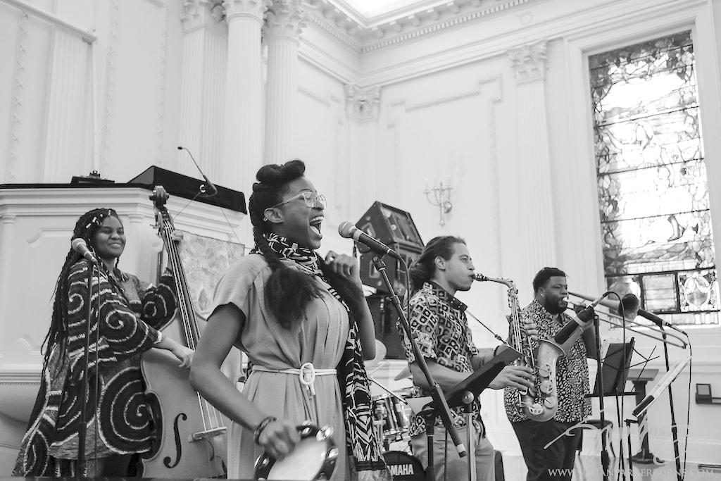 Endea Owens and the Cookout at the Unitarian Society, Northampton Jazz Festival 2019, photo: Julian Parker-Burns