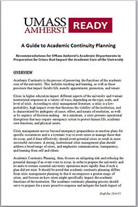 Guide to Academic Continuity Planning
