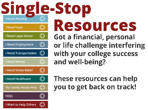 Single Stop Resources for personal, financial or life challenges