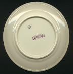 back of Amherst College china plate