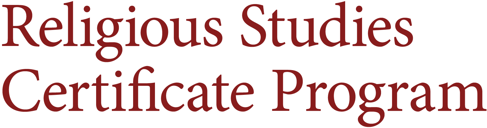 Religious Studies Certificate Program